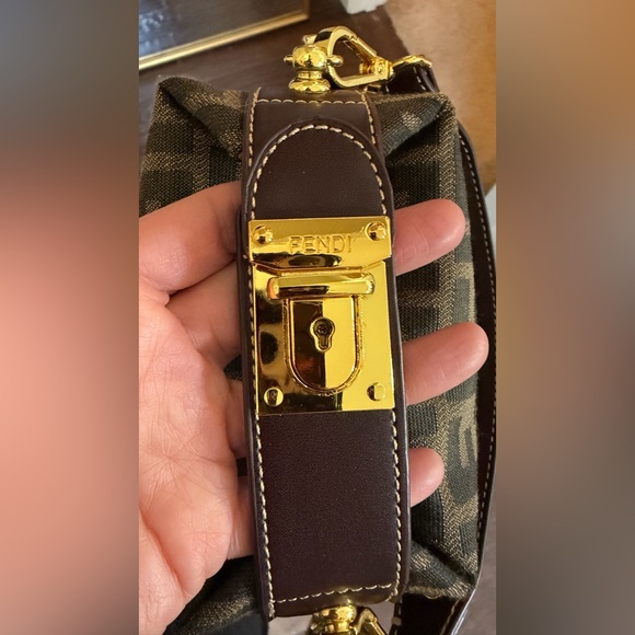 Fashion Zucca Mini Bag Canvas Mono Leather Gold Hardware - Picture 11 of 12